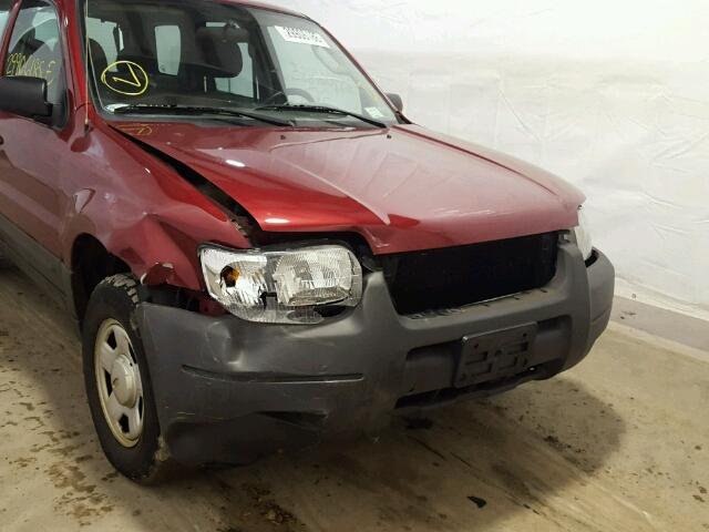 1FMYU92134DA09531 - 2004 FORD ESCAPE XLS RED photo 9