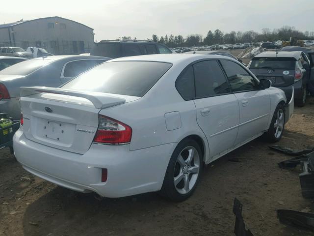 4S3BL616387222962 - 2008 SUBARU LEGACY 2.5 WHITE photo 4