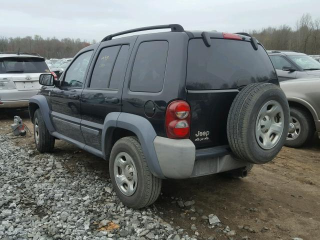 1J4GL48K77W675431 - 2007 JEEP LIBERTY SP BLACK photo 3