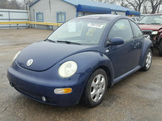 3VWCK21C83M422401 - 2003 VOLKSWAGEN NEW BEETLE BLUE photo 2