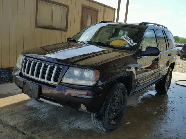 1J4GX48S64C113375 - 2004 JEEP GRAND CHER MAROON photo 2