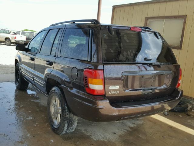 1J4GX48S64C113375 - 2004 JEEP GRAND CHER MAROON photo 3