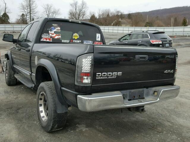 3D3KU28C84G255365 - 2004 DODGE RAM 2500 S BLACK photo 3