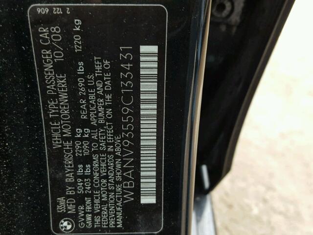 WBANV93559C133431 - 2009 BMW 535 XI Negro foto 10