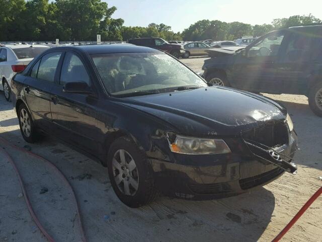 5NPET46C86H074316 - 2006 HYUNDAI SONATA GL BLACK photo 1