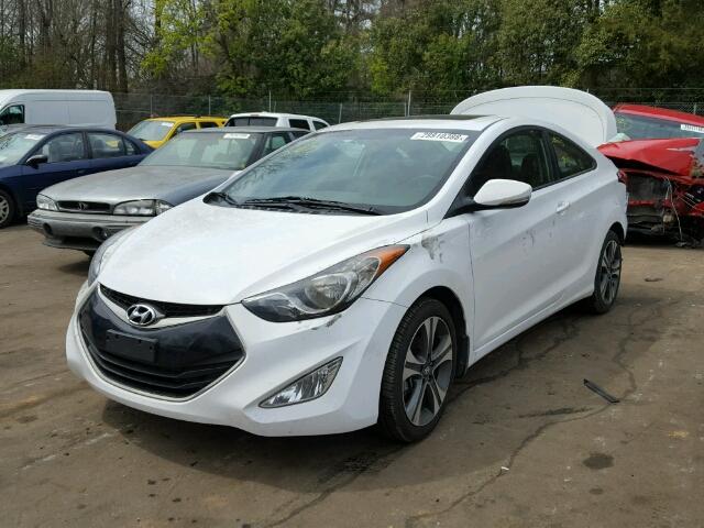 KMHDH6AE2DU011454 - 2013 HYUNDAI ELANTRA CO WHITE photo 2