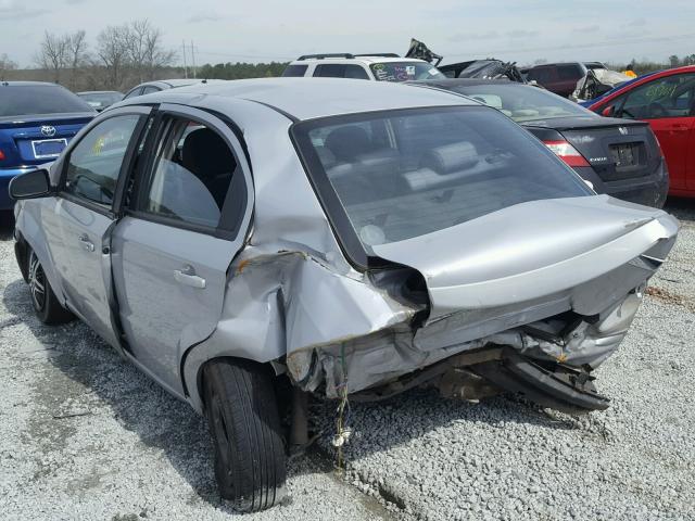 KL1TD5DE5AB069932 - 2010 CHEVROLET AVEO LS SILVER photo 3