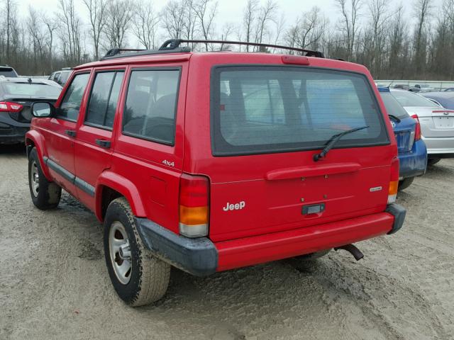 1J4FF48SXYL121516 - 2000 JEEP CHEROKEE S RED photo 3