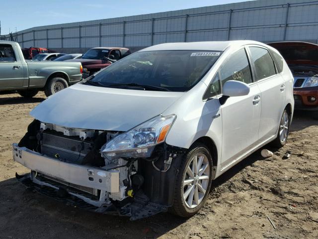 JTDZN3EU4D3246074 - 2013 TOYOTA PRIUS V WHITE photo 2