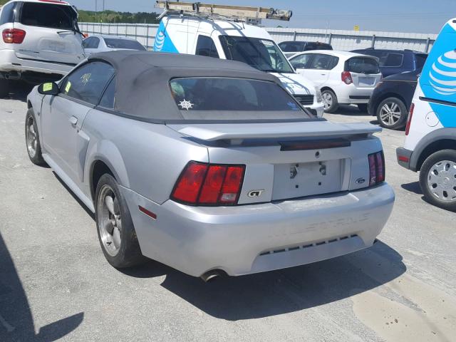 1FAFP45X82F234363 - 2002 FORD MUSTANG GT SILVER photo 3