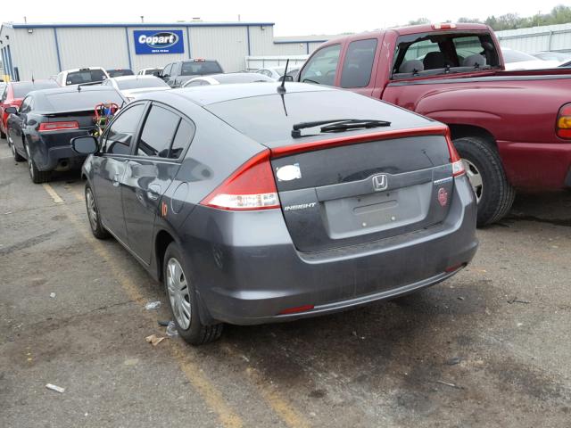 JHMZE2H57AS009142 - 2010 HONDA INSIGHT LX GRAY photo 3