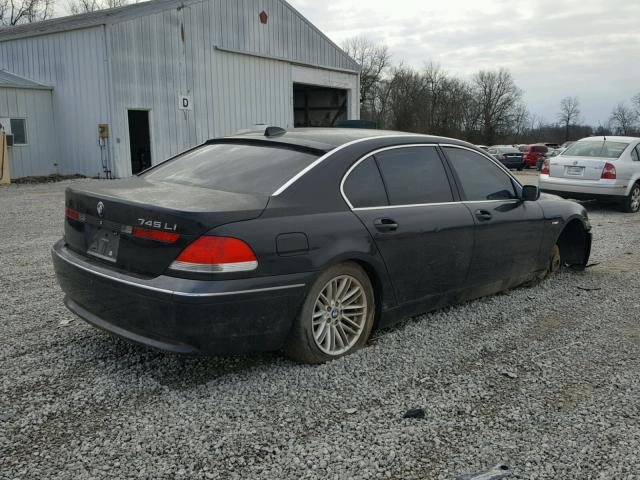 WBAGN63535DS59699 - 2005 BMW 745LI BLACK photo 4