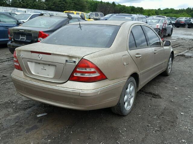 WDBRF64J02F143430 - 2002 MERCEDES-BENZ C320 GOLD photo 4