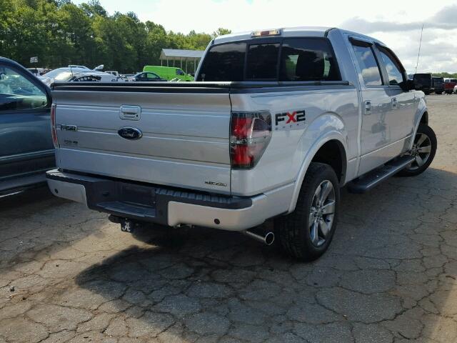 1FTFW1CFXBKE13078 - 2011 FORD F150 SUPER SILVER photo 4