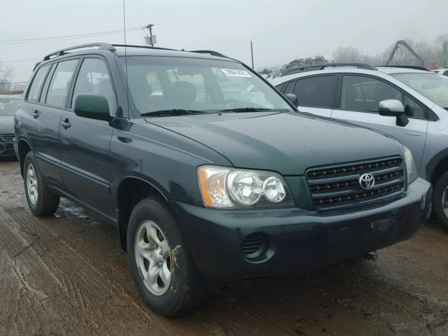 JTEHD21A810005728 - 2001 TOYOTA HIGHLANDER GREEN photo 9