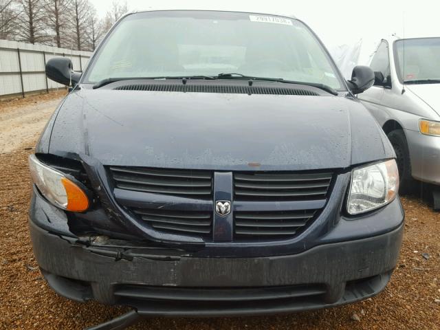 1D4GP25R87B188524 - 2007 DODGE CARAVAN SE BLUE photo 9