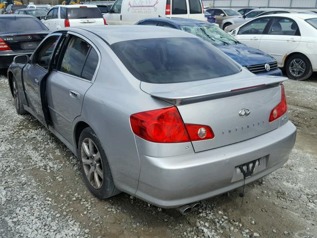 JNKCV51E05M204107 - 2005 INFINITI G35 SILVER photo 3