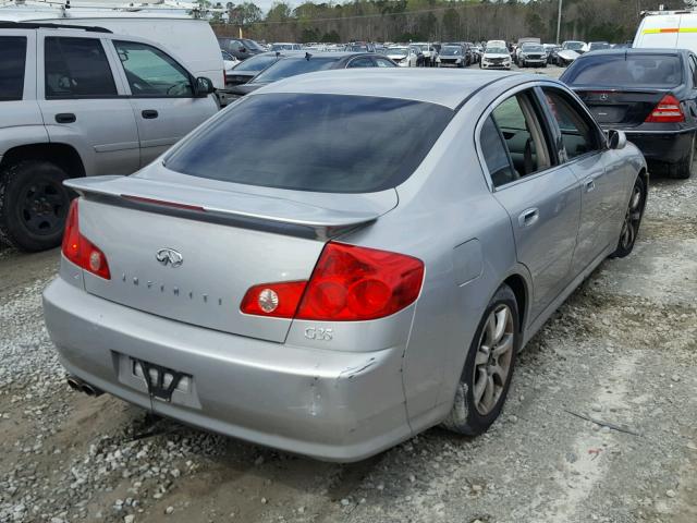 JNKCV51E05M204107 - 2005 INFINITI G35 SILVER photo 4