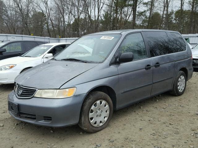 2HKRL18521H572860 - 2001 HONDA ODYSSEY LX BLUE photo 2