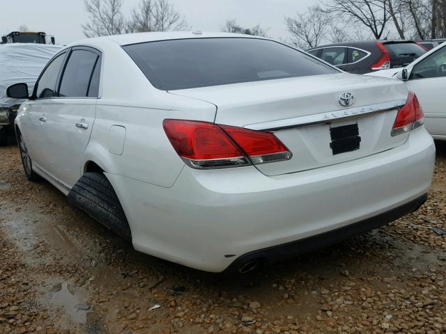 4T1BK3DB6BU431305 - 2011 TOYOTA AVALON BAS WHITE photo 3