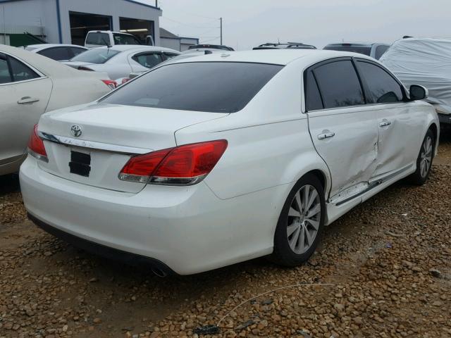 4T1BK3DB6BU431305 - 2011 TOYOTA AVALON BAS WHITE photo 4