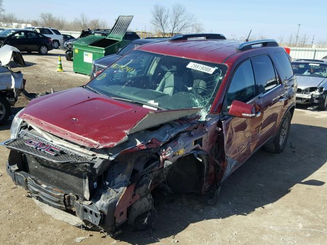 1GKEV23D39J132411 - 2009 GMC ACADIA SLT წითელი ფოტო 2