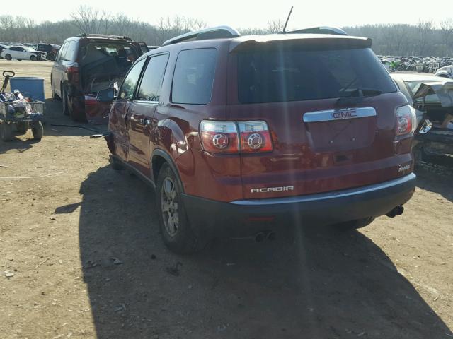 1GKEV23D39J132411 - 2009 GMC ACADIA SLT წითელი ფოტო 3
