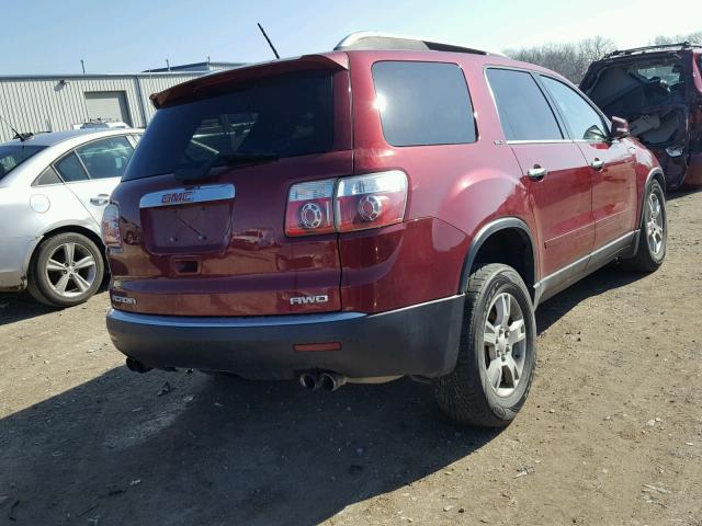 1GKEV23D39J132411 - 2009 GMC ACADIA SLT წითელი ფოტო 4