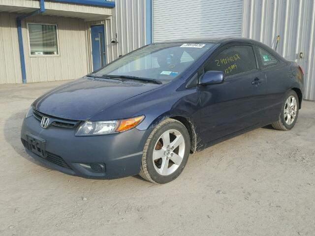 2HGFG12848H541902 - 2008 HONDA CIVIC EX BLUE photo 2