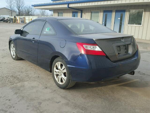 2HGFG12848H541902 - 2008 HONDA CIVIC EX BLUE photo 3