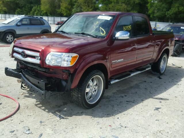 5TBET34146S558661 - 2006 TOYOTA TUNDRA DOU BURGUNDY photo 2