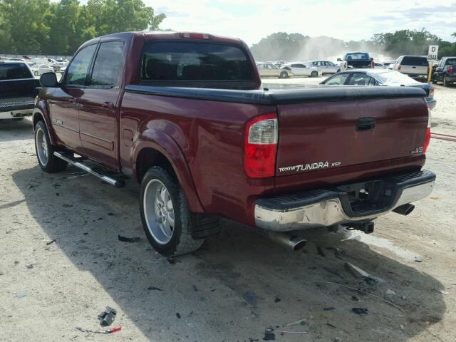 5TBET34146S558661 - 2006 TOYOTA TUNDRA DOU BURGUNDY photo 3