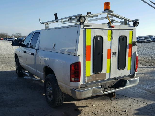 3D7KS28D05G769144 - 2005 DODGE RAM 2500 S WHITE photo 3