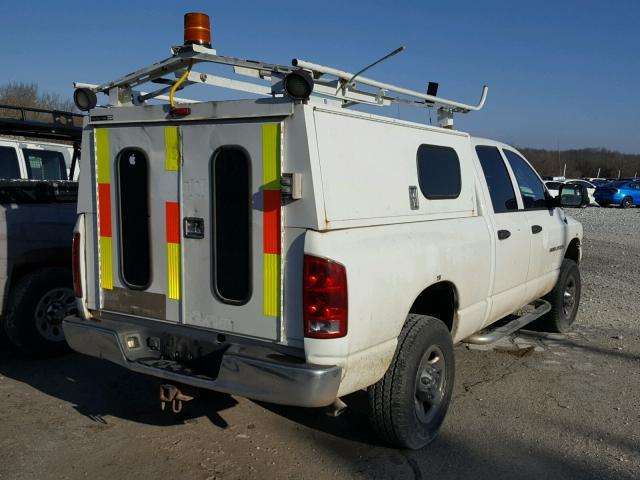 3D7KS28D05G769144 - 2005 DODGE RAM 2500 S WHITE photo 4