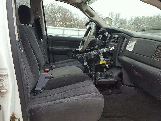 3D7KS28D05G769144 - 2005 DODGE RAM 2500 S WHITE photo 5