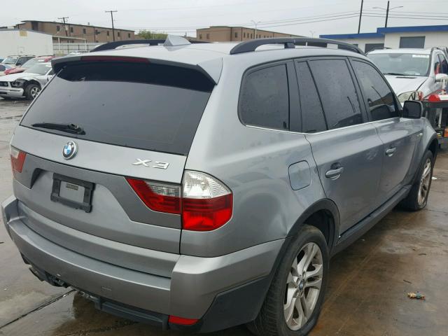 WBXPC93438WJ12814 - 2008 BMW X3 3.0SI SILVER photo 4