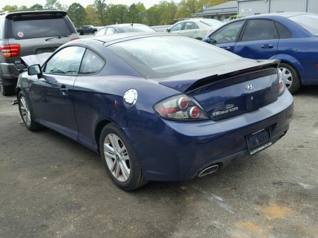 KMHHM66D87U238018 - 2007 HYUNDAI TIBURON GS BLUE photo 3