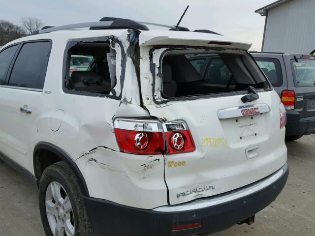 1GKKRRED3CJ354516 - 2012 GMC ACADIA SLT თეთრი ფოტო 9