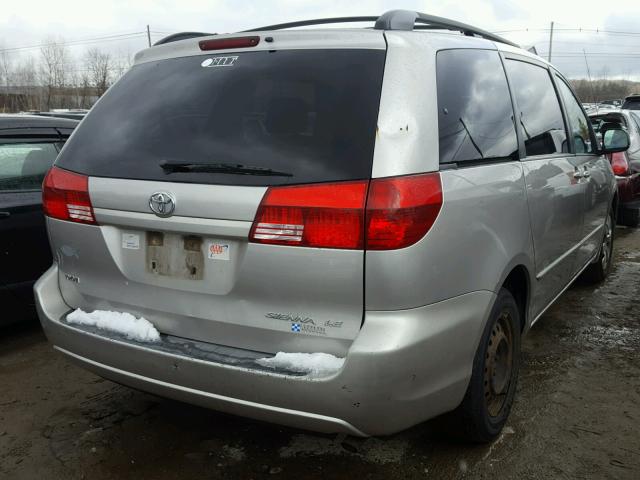 5TDZA23C85S360546 - 2005 TOYOTA SIENNA CE SILVER photo 4