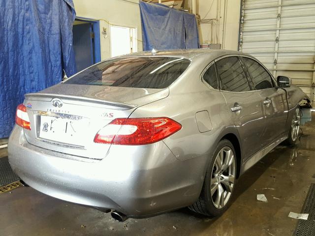 JN1AY1AP9CM530305 - 2012 INFINITI M56 GRAY photo 4