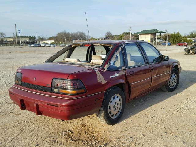 1G2WH54TXPF314528 - 1993 PONTIAC GRAND PRIX 勃艮第红 照片 4