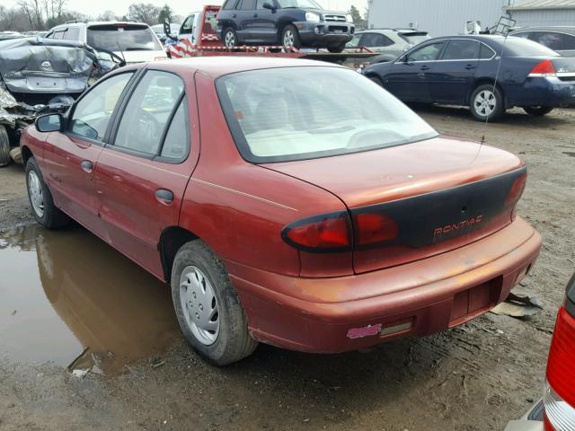 1G2JB5240V7530404 - 1997 PONTIAC SUNFIRE SE MAROON photo 3