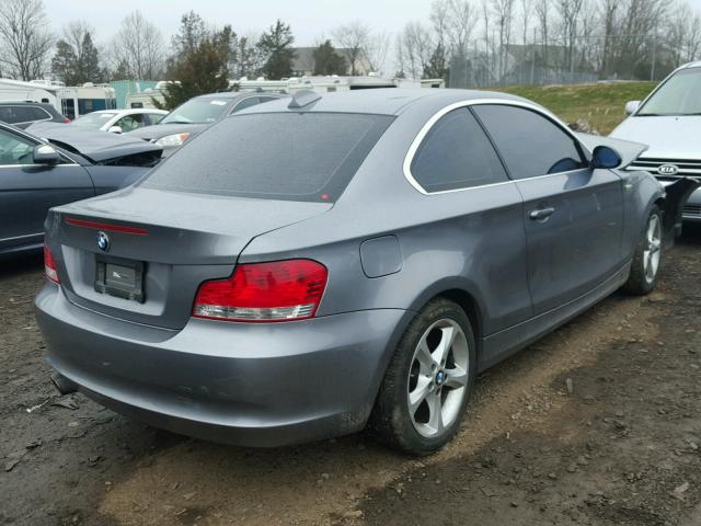 WBAUP93569VF48514 - 2009 BMW 128 I GRAY photo 4