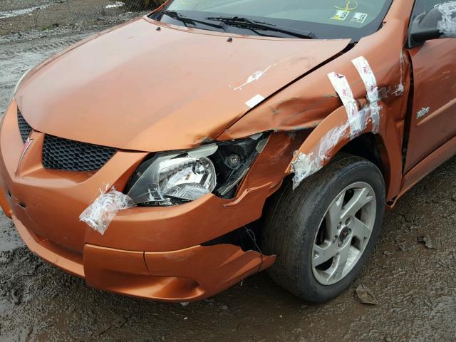 5Y2SL62844Z412154 - 2004 PONTIAC VIBE ORANGE photo 9