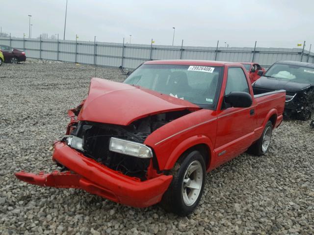 1GCCS14W618230432 - 2001 CHEVROLET S TRUCK S1 RED photo 2