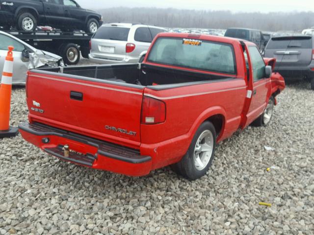 1GCCS14W618230432 - 2001 CHEVROLET S TRUCK S1 RED photo 4