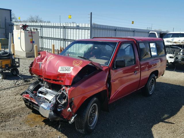 1N6SD11S1NC304007 - 1992 NISSAN TRUCK SHOR RED photo 2