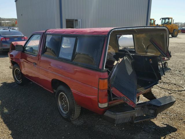 1N6SD11S1NC304007 - 1992 NISSAN TRUCK SHOR RED photo 3