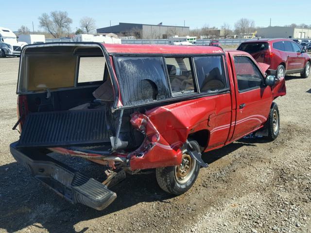 1N6SD11S1NC304007 - 1992 NISSAN TRUCK SHOR RED photo 4