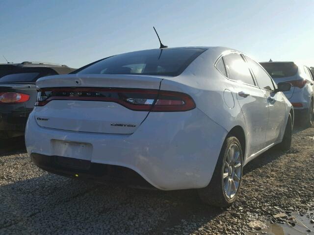 1C3CDFCB2FD267454 - 2015 DODGE DART LIMIT WHITE photo 4